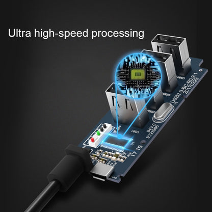 ORICO W5P-U2-100 USB 2.0 ฮับเดสก์ท็อปพร้อมสายไฟ Micro USB ขนาด 100 ซม., W5P-U2-100 Black