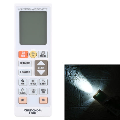 Chunghop K-2988E รีโมทคอนโทรลเครื่องปรับอากาศอเนกประสงค์พร้อมไฟฉาย