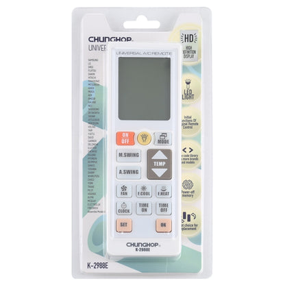 Chunghop K-2988E รีโมทคอนโทรลเครื่องปรับอากาศอเนกประสงค์พร้อมไฟฉาย