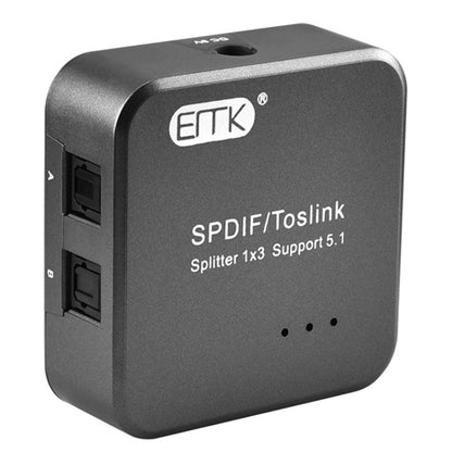 EMK 1 อินพุต 3 เอาต์พุต Digital Optical Audio SPDIF Toslink Splitter Adapter