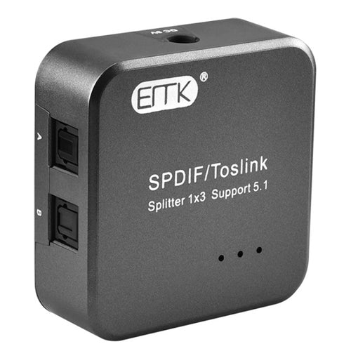 EMK 1 อินพุต 3 เอาต์พุต Digital Optical Audio SPDIF Toslink Splitter Adapter