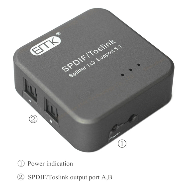 EMK 1 อินพุต 3 เอาต์พุต Digital Optical Audio SPDIF Toslink Splitter Adapter