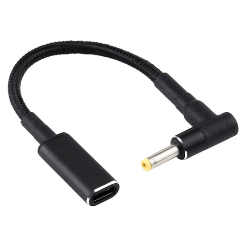 ข้องอ 4.0 x 1.7 มม. เป็นอะแดปเตอร์ USB-C / Type-C สายถักไนลอน