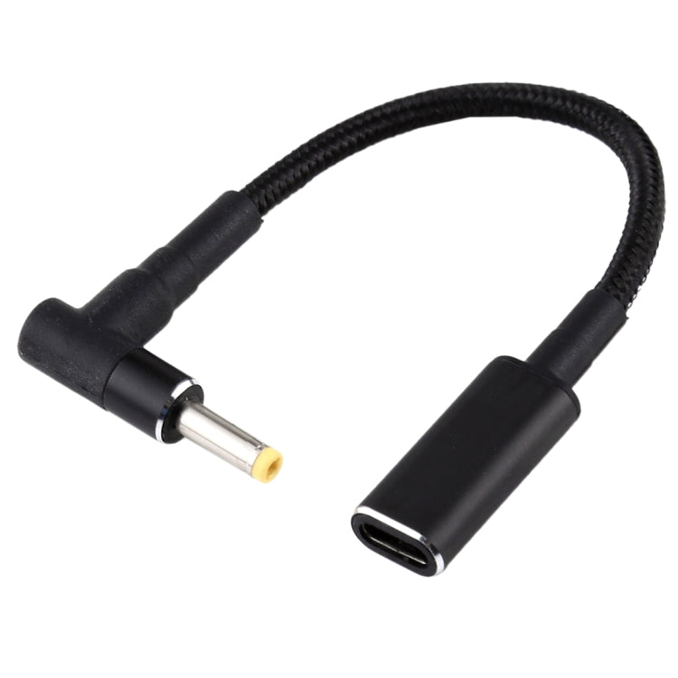 ข้องอ 4.0 x 1.7 มม. เป็นอะแดปเตอร์ USB-C / Type-C สายถักไนลอน
