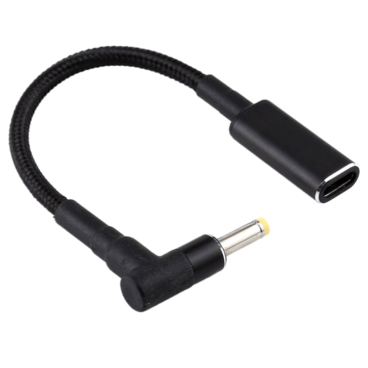 ข้องอ 4.0 x 1.7 มม. เป็นอะแดปเตอร์ USB-C / Type-C สายถักไนลอน