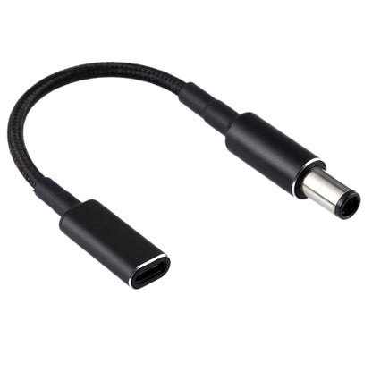 PD 100W 18.5-20V 7.4 x 0.6 มม. ถึง USB-C / Type-C อะแดปเตอร์สายถักไนลอนสำหรับ HP, 7.4 x 0.6mm