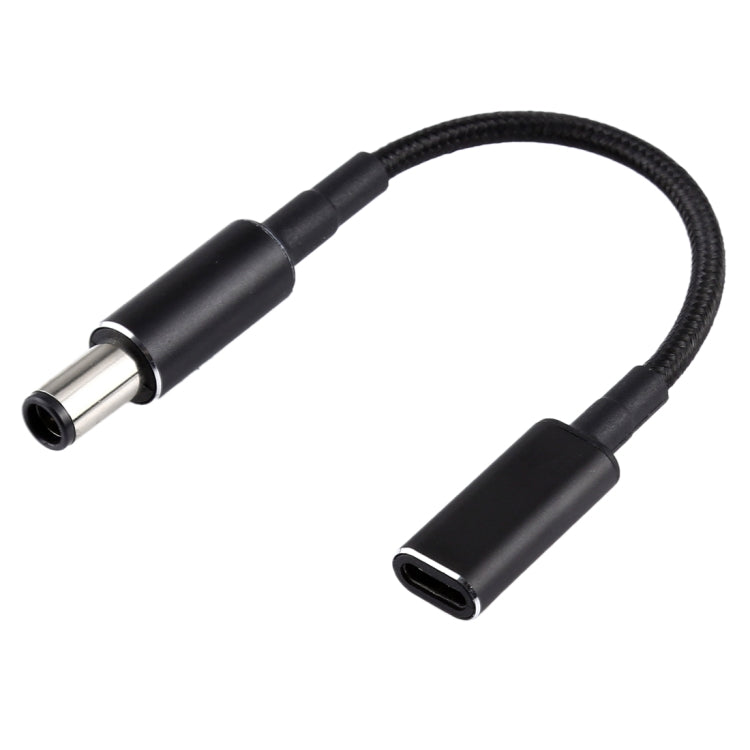 PD 100W 18.5-20V 7.4 x 0.6 มม. ถึง USB-C / Type-C อะแดปเตอร์สายถักไนลอนสำหรับ HP, 7.4 x 0.6mm