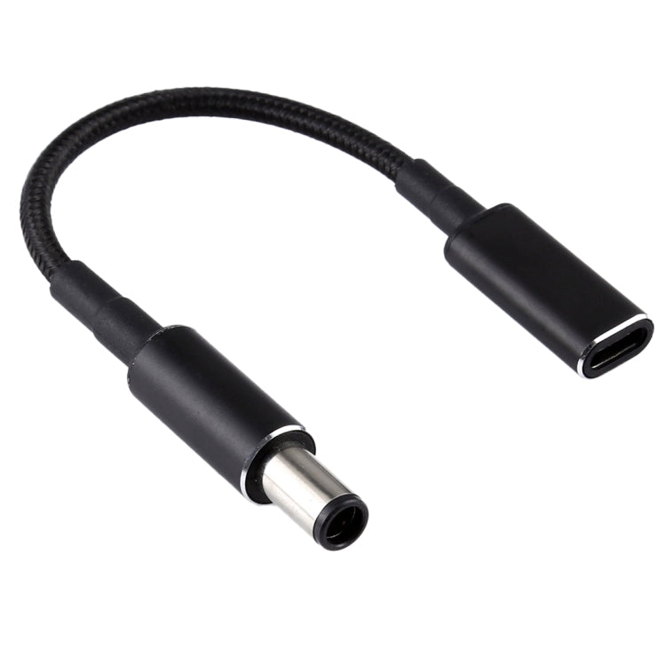 PD 100W 18.5-20V 7.4 x 0.6 มม. ถึง USB-C / Type-C อะแดปเตอร์สายถักไนลอนสำหรับ HP, 7.4 x 0.6mm