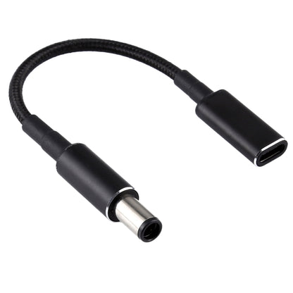 PD 100W 18.5-20V 7.4 x 0.6 มม. ถึง USB-C / Type-C อะแดปเตอร์สายถักไนลอนสำหรับ HP, 7.4 x 0.6mm