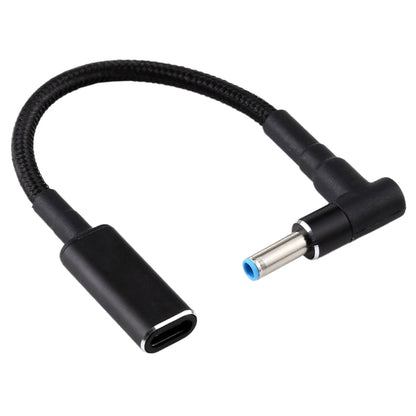 PD 100W 18.5-20V 4.5 x 0.6 มม. ข้อศอกสำหรับอะแดปเตอร์ USB-C / Type-C สายถักไนลอนสำหรับ HP, 4.5 x 0.6mm