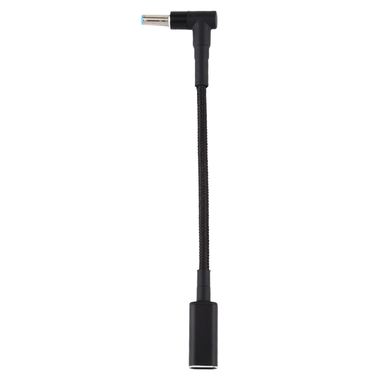 PD 100W 18.5-20V 4.5 x 0.6 มม. ข้อศอกสำหรับอะแดปเตอร์ USB-C / Type-C สายถักไนลอนสำหรับ HP, 4.5 x 0.6mm