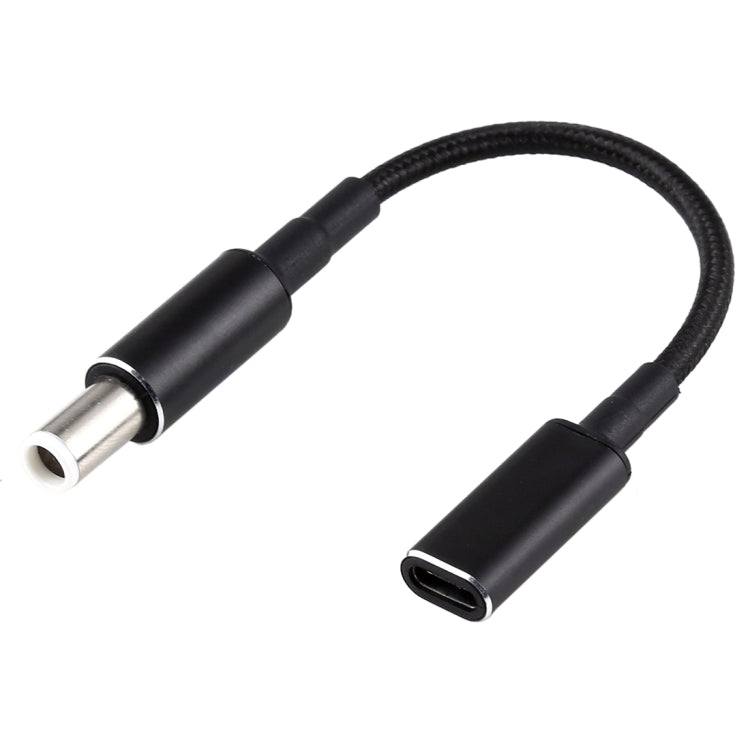PD 100W 18.5-20V 7.4 x 0.6 มม. ถึง USB-C / Type-C อะแดปเตอร์สายถักไนลอนสำหรับ Dell, 7.4 x 0.6mm