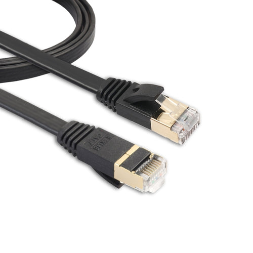 1 เมตร CAT7 10 Gigabit Ethernet Ultra Flat Patch Cable สำหรับโมเด็ม Router LAN เครือข่าย - สร้างด้วย Shielded RJ45 ตัวเชื่อมต่อ, Length: 1m