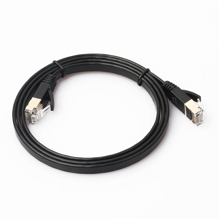 1 เมตร CAT7 10 Gigabit Ethernet Ultra Flat Patch Cable สำหรับโมเด็ม Router LAN เครือข่าย - สร้างด้วย Shielded RJ45 ตัวเชื่อมต่อ, Length: 1m