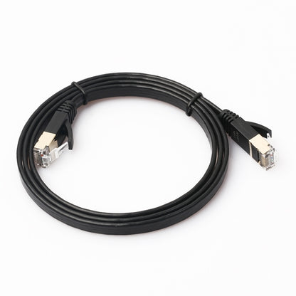 1 เมตร CAT7 10 Gigabit Ethernet Ultra Flat Patch Cable สำหรับโมเด็ม Router LAN เครือข่าย - สร้างด้วย Shielded RJ45 ตัวเชื่อมต่อ, Length: 1m
