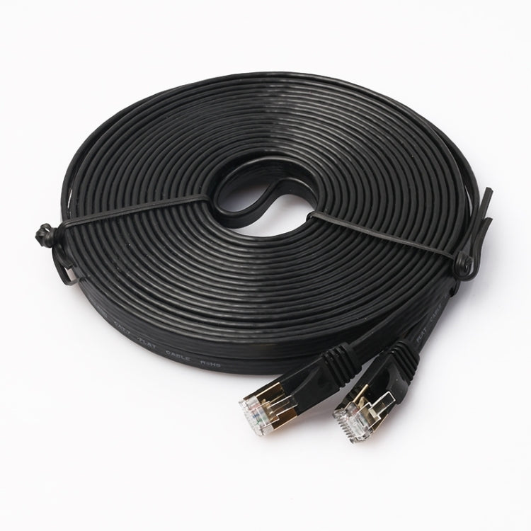 10 เมตร CAT7 10 Gigabit Ethernet Ultra Flat Patch Cable สำหรับโมเด็ม Router LAN เครือข่าย - สร้างด้วย Shielded RJ45 ตัวเชื่อมต่อ, Length: 10m