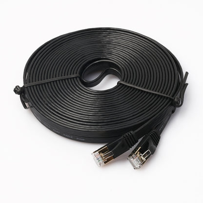 10 เมตร CAT7 10 Gigabit Ethernet Ultra Flat Patch Cable สำหรับโมเด็ม Router LAN เครือข่าย - สร้างด้วย Shielded RJ45 ตัวเชื่อมต่อ, Length: 10m