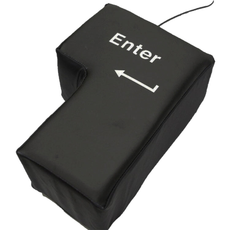 ปุ่ม Enter ขนาดใหญ่ USB คอมพิวเตอร์สก์ท็อปหมอนระบายอากาศสร้างสรรค์ใส่หมอนมือที่สำคัญ (สีดำ)