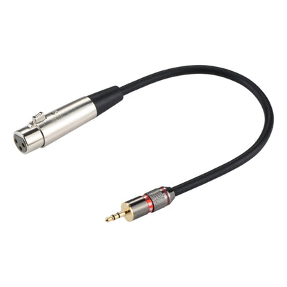 หัวโลหะขนาด 3.5 มม. ชายถึงอลูมิเนียมเชลล์ 3 ขา XLR CANNON ปลั๊กอะแดปเตอร์เสียงหญิงความยาวรวม: ประมาณ 35 ซม., 3 Pin Female