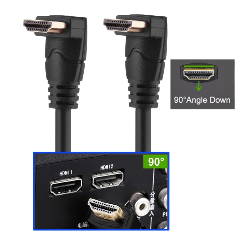 1.8m 4K * 2K รุ่น HDMI 2.0 ความเร็วสูง 90 องศามุมขวา HDMI ชาย 90 องศามุมขวา HDMI ชายสาย Ethernet, 90 Degree HDMI to 90 Degree HDMI