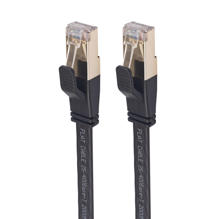 CAT8-2 สาย LAN เครือข่ายแบน CAT8 แบบชีลด์สองชั้น ความยาว: 0.5 ม, 50cm
