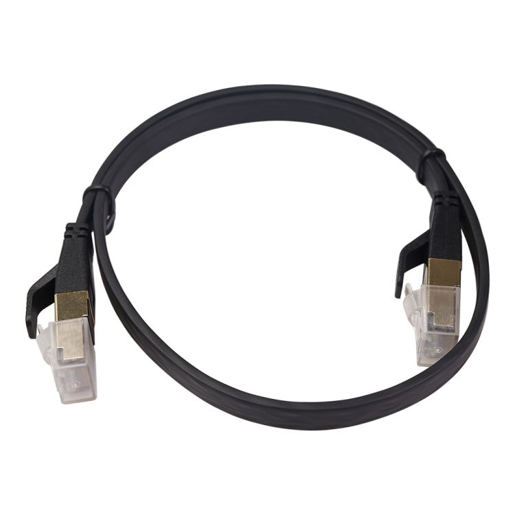 CAT8-2 สาย LAN เครือข่ายแบน CAT8 แบบชีลด์สองชั้น ความยาว: 0.5 ม, 50cm