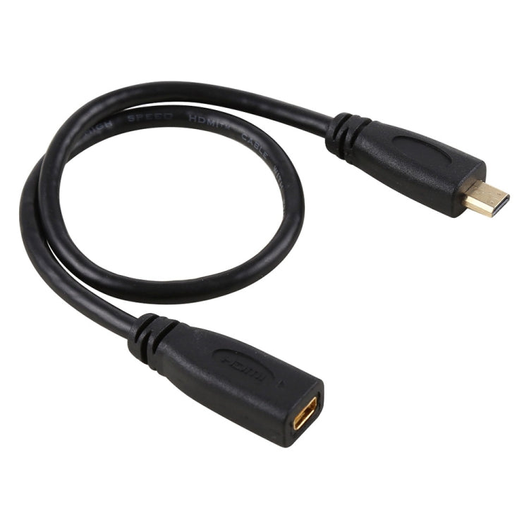 30 ซม. 1080 P Micro HDMI หญิงชาย Gold-plated Connector Adapter Cable