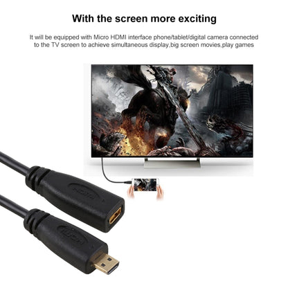 30 ซม. 1080 P Micro HDMI หญิงชาย Gold-plated Connector Adapter Cable
