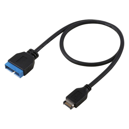 30 ซม. USB 3.1 Type-E ถึง USB 3.0 เมนบอร์ด 19 พินสายเคเบิลต่อขยายชาย