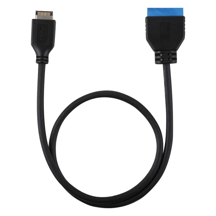 30 ซม. USB 3.1 Type-E ถึง USB 3.0 เมนบอร์ด 19 พินสายเคเบิลต่อขยายชาย