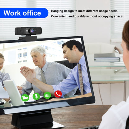HXSJ S5 1080P กล้องเว็บแคมวิดีโอ HD แบบปรับได้พร้อมไมโครโฟน