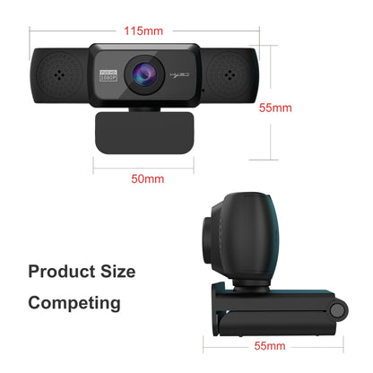 HXSJ S5 1080P กล้องเว็บแคมวิดีโอ HD แบบปรับได้พร้อมไมโครโฟน