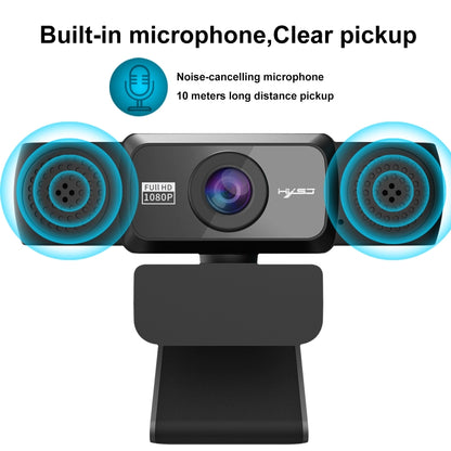 HXSJ S5 1080P กล้องเว็บแคมวิดีโอ HD แบบปรับได้พร้อมไมโครโฟน