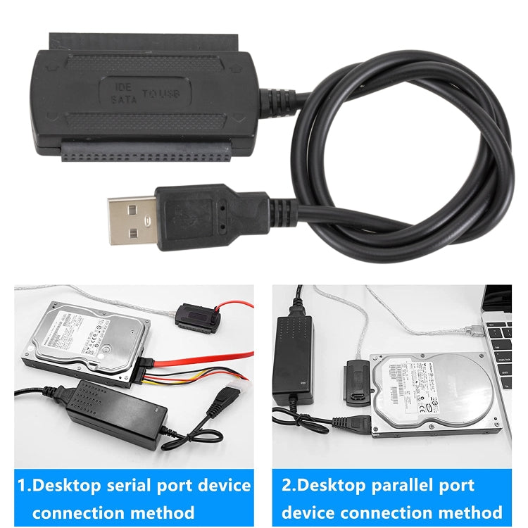 สายแปลงฮาร์ดดิสก์ USB 2.0 เป็น IDE / SATA ความยาวสายเคเบิล: 50 ซม