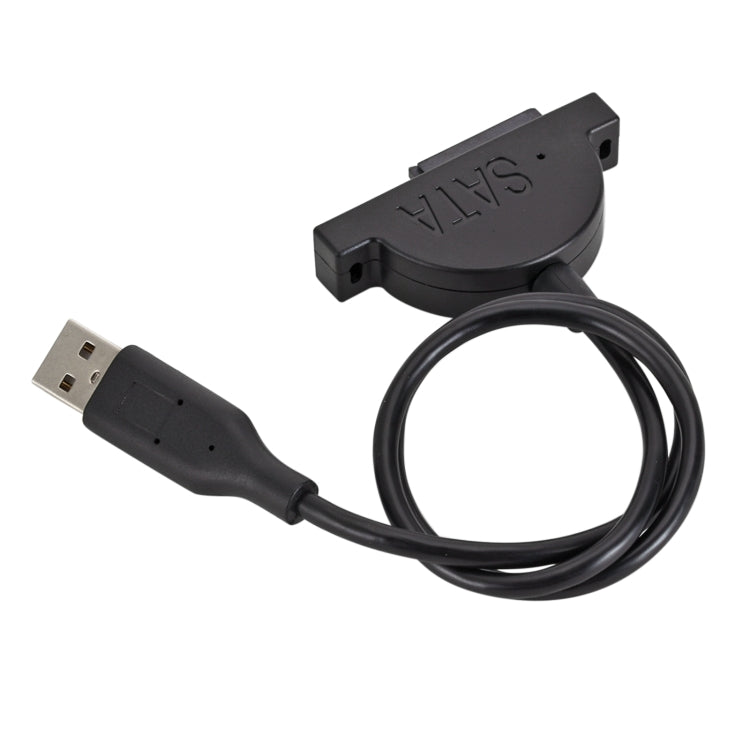 Slim SATA 13 Pin Female ถึง USB 2.0 Adapter Converter Cable สำหรับแล็ปท็อป ODD CD DVD Optical Drive, ความยาวสายเคเบิล: ประมาณ 45 ซม.