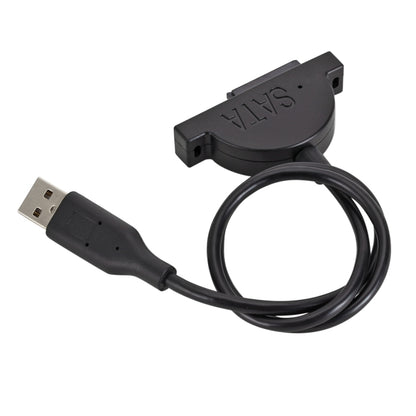 Slim SATA 13 Pin Female ถึง USB 2.0 Adapter Converter Cable สำหรับแล็ปท็อป ODD CD DVD Optical Drive, ความยาวสายเคเบิล: ประมาณ 45 ซม.