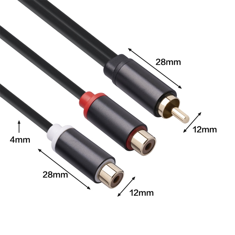 3686MFF-03 สายอะแดปเตอร์เสียง RCA ชายไปเป็นหญิง RCA คู่, RCA Male to Dual RCA Female