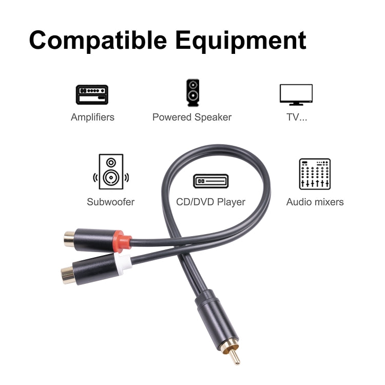 3686MFF-03 สายอะแดปเตอร์เสียง RCA ชายไปเป็นหญิง RCA คู่, RCA Male to Dual RCA Female