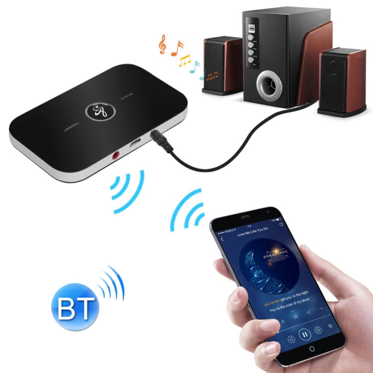 2 in1 B6 HIFI Bluetooth Audio Transmitter Receiver อะแดปเตอร์เครื่องเล่นเสียงแบบพกพา, B6