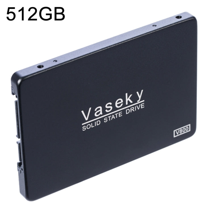 Vaseky V800 640GB 2.5 นิ้ว SATA3 6GB/s Ultra-Slim 7 มม.Solid State Drive SSD ฮาร์ดดิสก์ไดรฟ์สำหรับเดสก์ท็อป,โน้ตบุ๊ค, 512GB