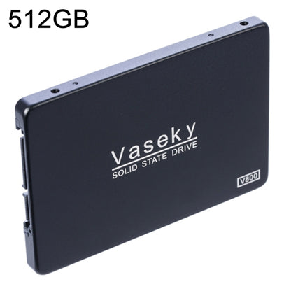 Vaseky V800 640GB 2.5 นิ้ว SATA3 6GB/s Ultra-Slim 7 มม.Solid State Drive SSD ฮาร์ดดิสก์ไดรฟ์สำหรับเดสก์ท็อป,โน้ตบุ๊ค, 512GB