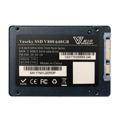 Vaseky V800 640GB 2.5 นิ้ว SATA3 6GB/s Ultra-Slim 7 มม.Solid State Drive SSD ฮาร์ดดิสก์ไดรฟ์สำหรับเดสก์ท็อป,โน้ตบุ๊ค, 512GB