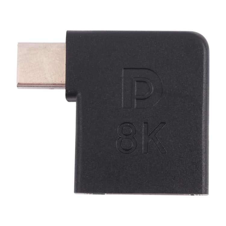 8K Mini DisplayPort Male ถึง DisplayPort Female Elbow Adapter, Mini DP Male to DP Female Elbow