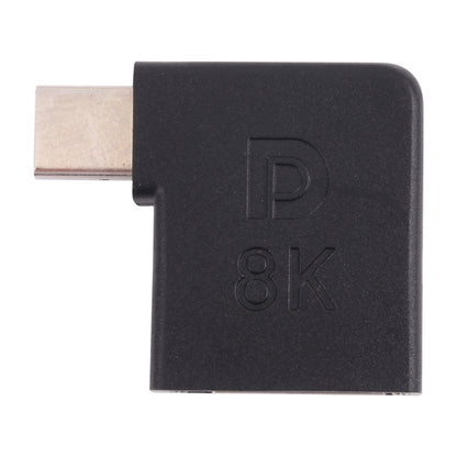 8K Mini DisplayPort Male ถึง DisplayPort Female Elbow Adapter, Mini DP Male to DP Female Elbow