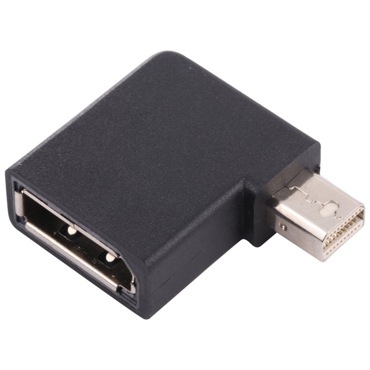 8K Mini DisplayPort Male ถึง DisplayPort Female Elbow Adapter, Mini DP Male to DP Female Elbow