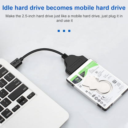 USB Type-C / USB-C เป็น SATA 2 7+15 สายเคเบิล Easy Drive ความยาว: 20 ซม