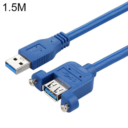 สายเคเบิลต่อขยาย USB 3.0 ตัวผู้เป็นตัวเมียพร้อมน็อตสกรู ความยาวสายเคเบิล: 1.5 ม, 1.5m
