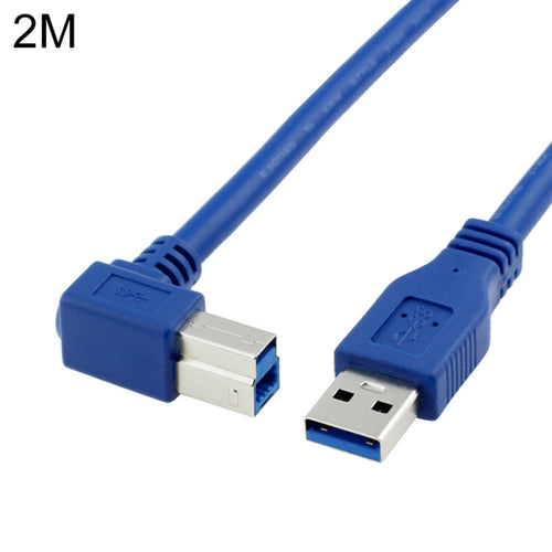 USB 3.0 A ชายไปขวา 90 องศามุม USB 3.0 Type-B สายเคเบิลเครื่องพิมพ์ความเร็วสูงชาย, ความยาวสายเคเบิล: 2 ม., 2m
