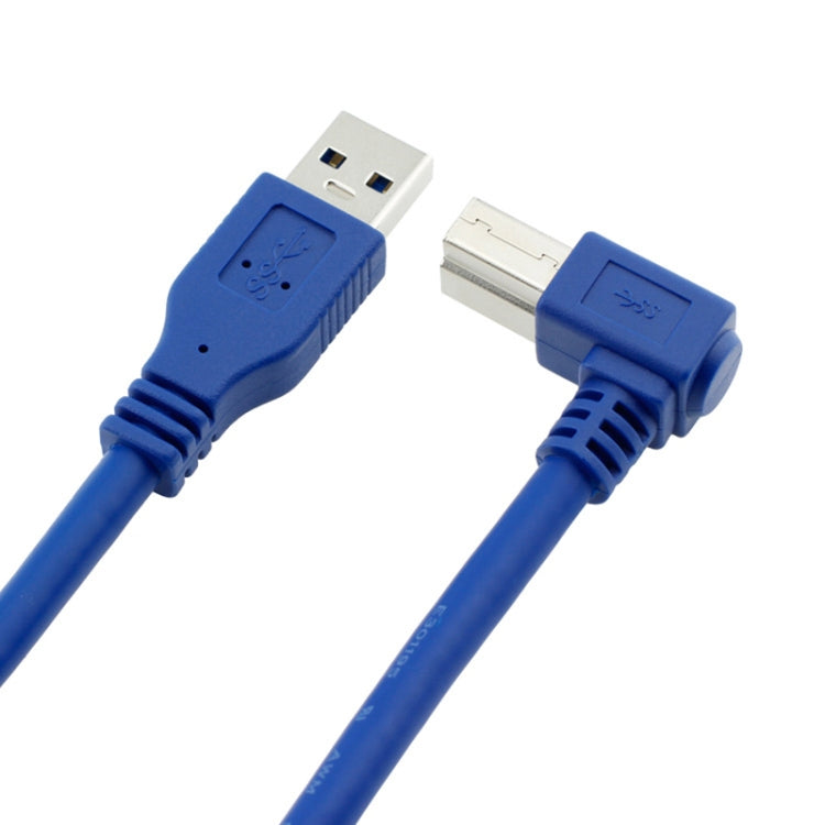 USB 3.0 A ชายไปขวา 90 องศามุม USB 3.0 Type-B สายเคเบิลเครื่องพิมพ์ความเร็วสูงชาย, ความยาวสายเคเบิล: 2 ม., 2m