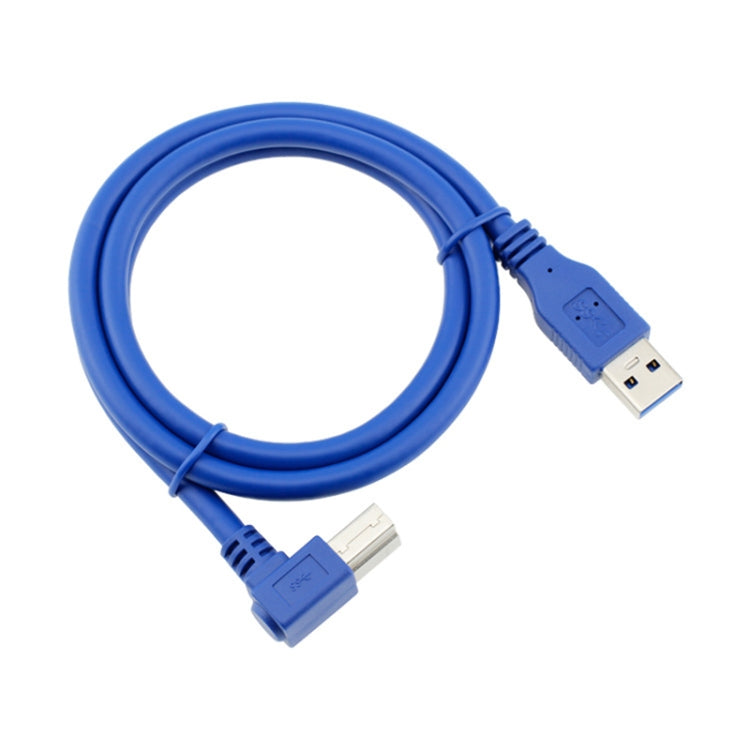 USB 3.0 A ชายไปขวา 90 องศามุม USB 3.0 Type-B สายเคเบิลเครื่องพิมพ์ความเร็วสูงชาย, ความยาวสายเคเบิล: 2 ม., 2m